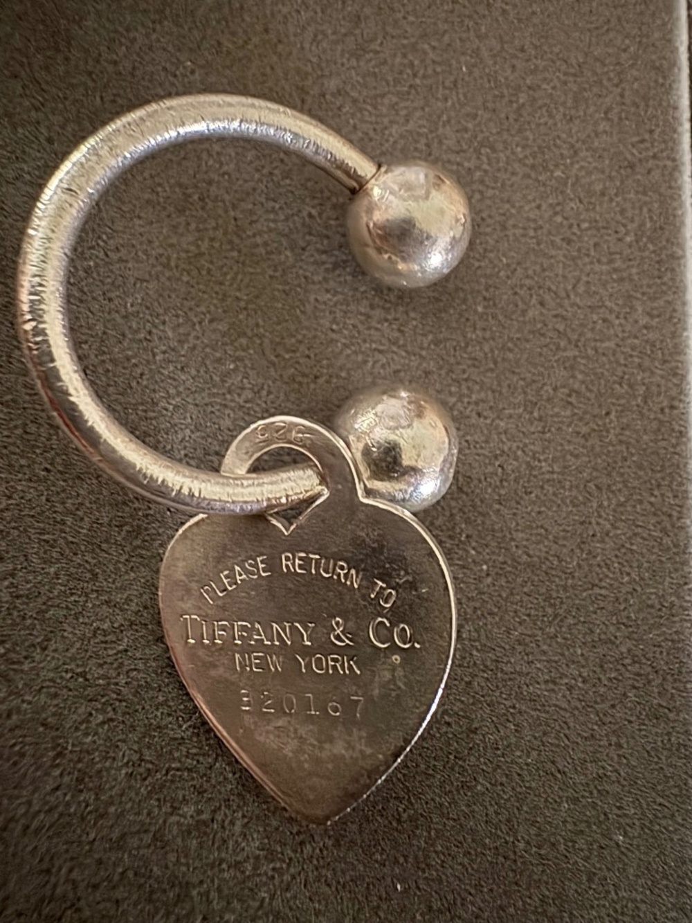 Tiffany sterling silver key ring